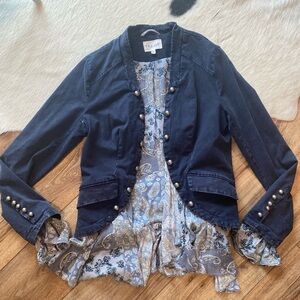 Oli & Hali ruffle military style jacket